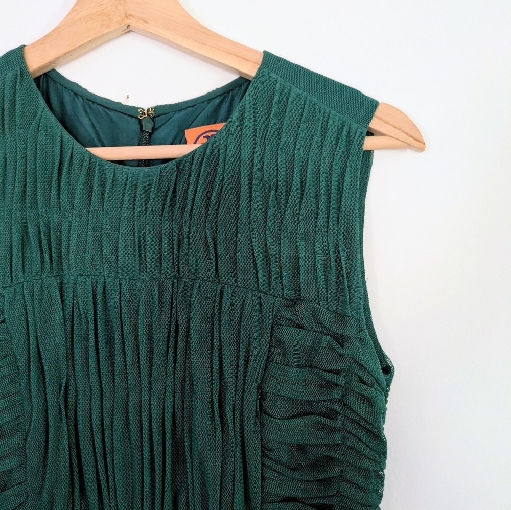 Tory Burch Emerald Green "Ethel" Dress Size 2 Cocktail Evening Wedding Guest - Picture 3 of 8
